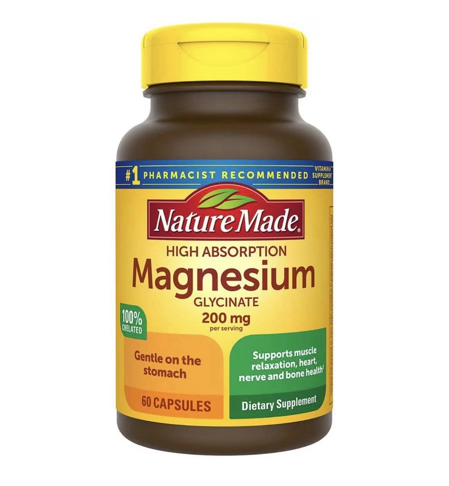 Nature Made Magnesium Glycinate 200mg per Serving 60 Capsules Dietary 07/2028