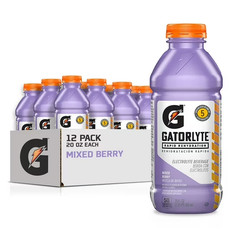 “(12 pack) Gatorade Gatorlyte Mixed Berry Electrolyte Sports Drink, 20 fl oz