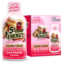 JELLY DONUT Flavor, 6 Pack, 1.93 Fl Oz Energy Shot, Extra Strength