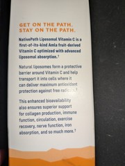NativePath Liposomal Vitamin C Amla Immune Support Orange Liquid 500mg 7.6oz