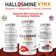 Hallosmine EXTRA Diosmin Circulation Support Hesperedin + Horse Chestnut Extract
