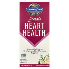2 X Garden of Life, Herbals, Heart Health, Sweet Citrus, 30 Vegan Capsules