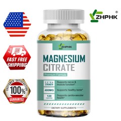 120pcs Magnesium Citrate- Brain & Nervous System,Healthy Bone Dietary Supplement