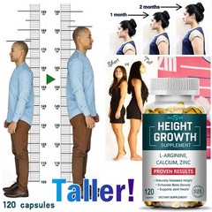 Height Growth Dietary Supplement Supports Bone Teeth Health 120 Capsules US