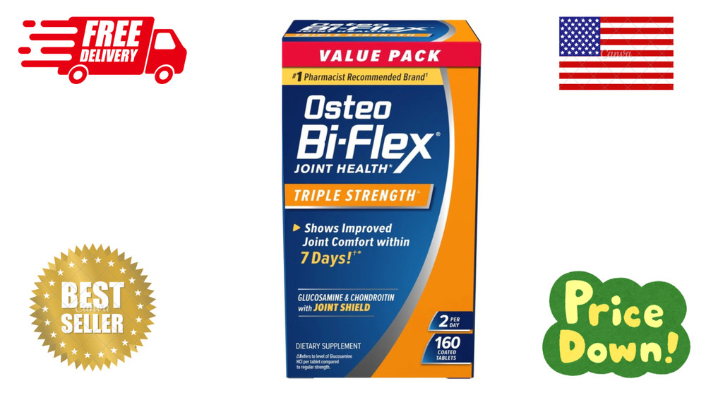 Osteo Bi-Flex Triple Strength Dietary Supplement 160 Ct Free of Shipping