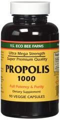 Raw Propolis 1000mg – Unprocessed Bee Extract, 90 Capsules, Immune Support