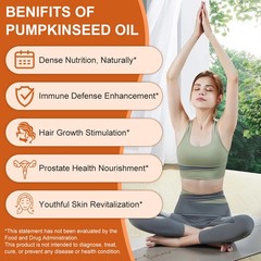 Pumpkin Seed Oil Saw Palmetto 3000mg Softgels Cold Press Virgin Oil Phytosterols