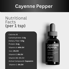 Organic Cayenne Pepper Extract w/ Hawthorn, Beet Root extract, Turmeric 4 fl oz.