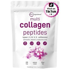 Micro Ingredients Multi Collagen Peptides Powder 16oz – Type I II III V X