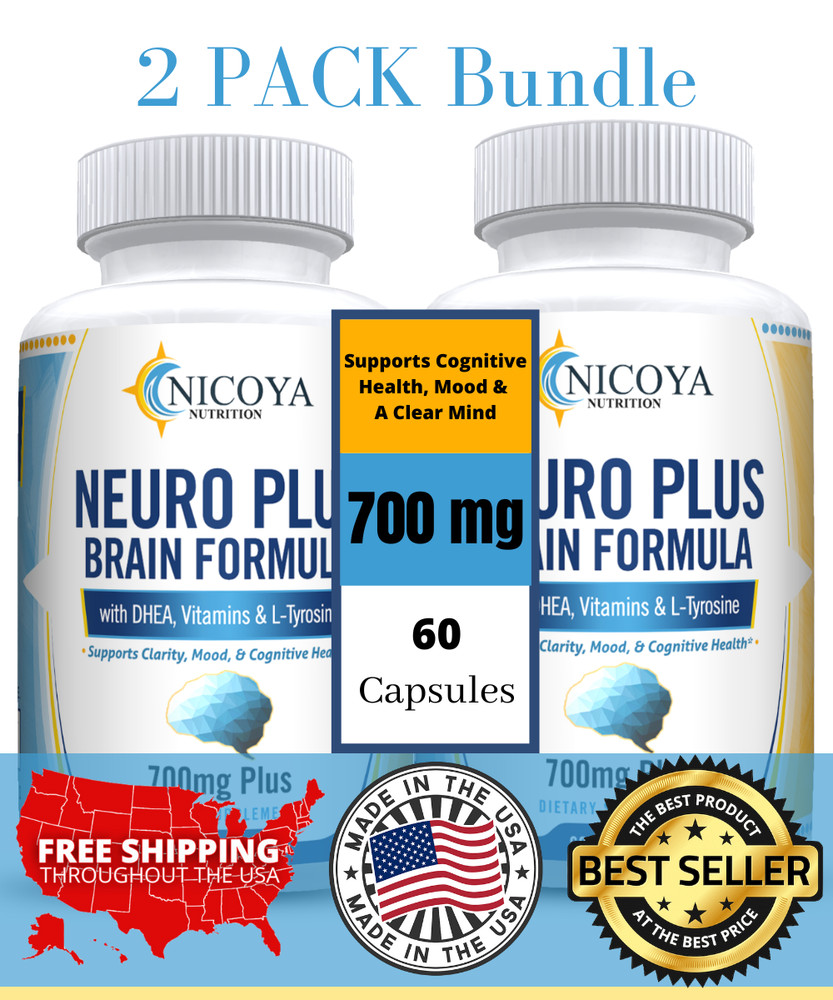 Neuro Brain & Focus, Memory, Function, Clarity, Mood, Stress -Nootropic (2 Pack)