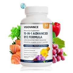 VisioVance 15in1 Eye Serum W/ 3 Carotenoids Supports Vision Skin Health 60 Count