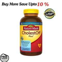 Nature Made CholestOff Plus 900mg 210 Softgels Lower Cholesterol Expiry 12/2027