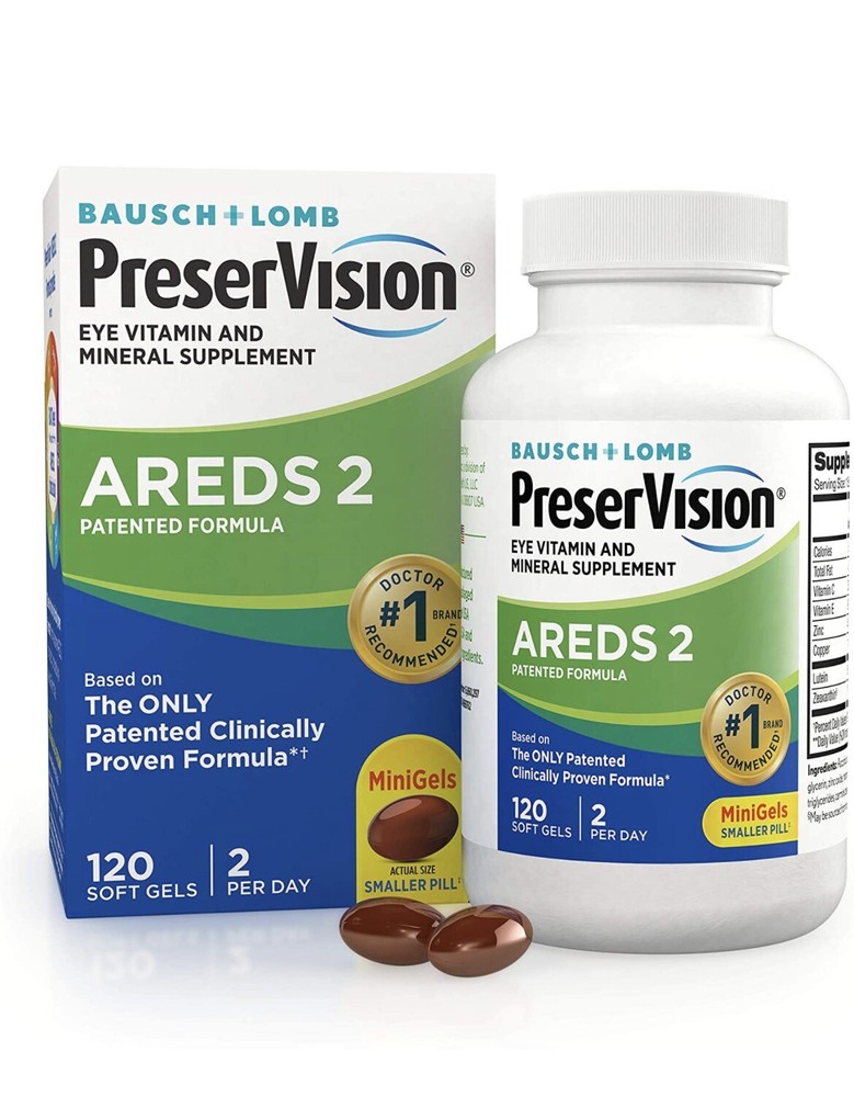 PreserVision Areds 2 Eye Vitamin and Mineral – 120 Softgels Exp 2024