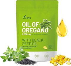 VivoNu Oil of Oregano Caps | 6000mg Oil of Oregano Featuring Black Seed Oil