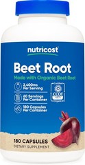 Nutricost Beet Root 2400mg 180 Capsules Organic Free Ship
