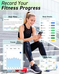 Body Fat Scale, Smart Scale for Body Weight 0.1lb High Accuracy, Digital Bath…