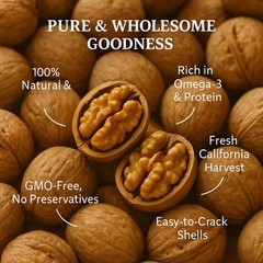 Premium Natural Walnuts in Shell 48 Oz Shell, Jumbo, 3 Pound