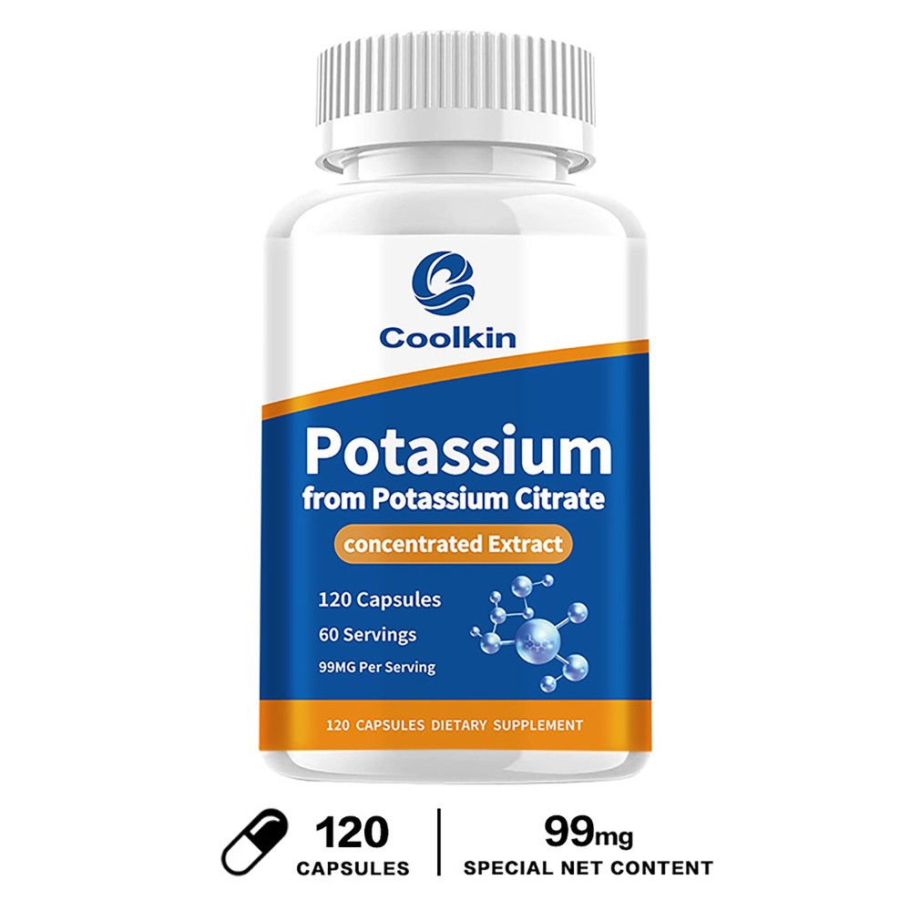 Potassium 120pcs – High Absorption, Heart Health Support, Gluten Free & Non-GMO