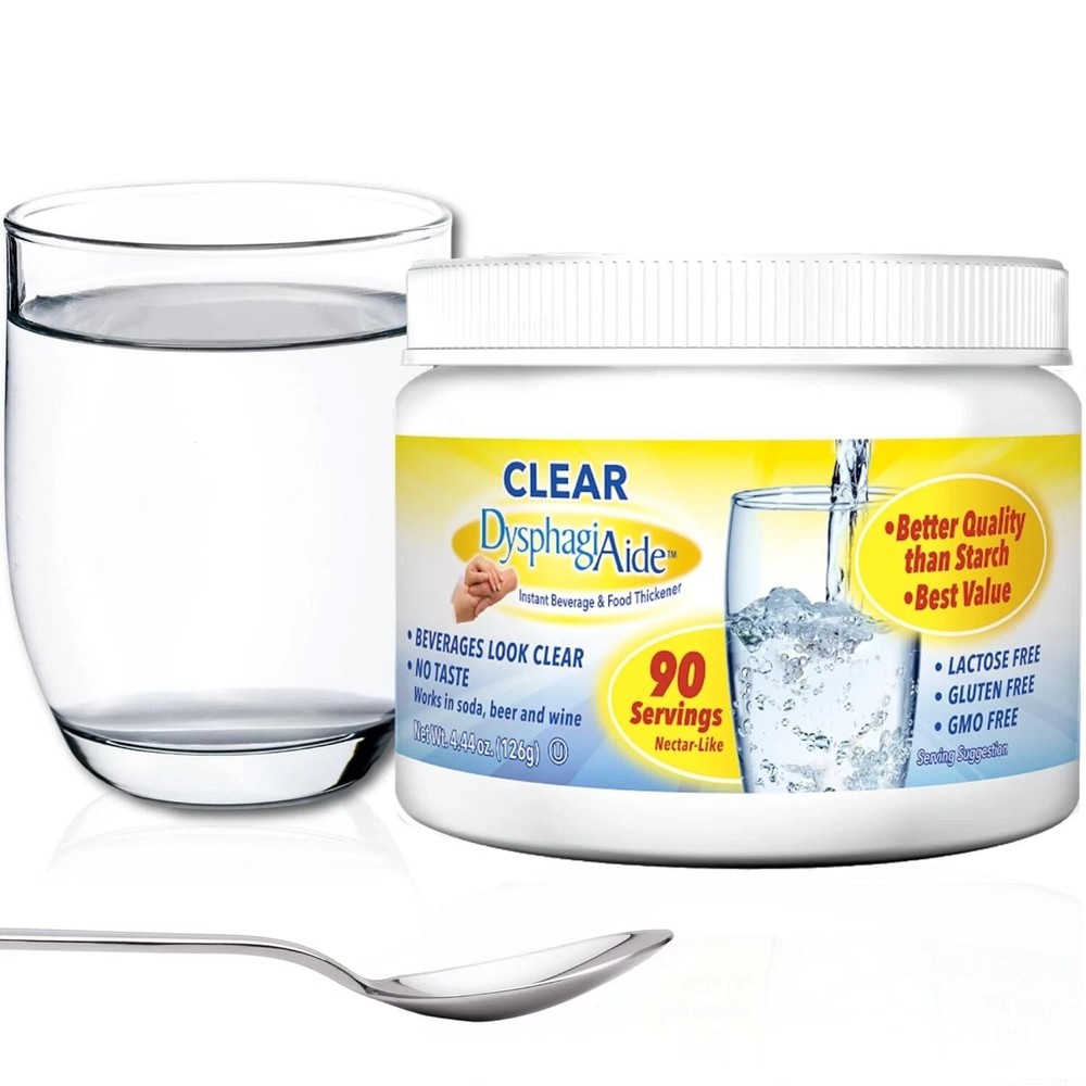 Clear DysphagiAide Thickener Powder 4.4 oz 90 Servings Nectar Honey IDDSI New