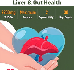 2200MG TUDCA Supplement with Milk Thistle 12-In-1 Formula Liver Support, Bile Sa