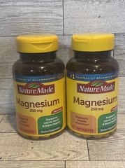 2-PACK Nature Made Magnesium 250 Mg 200ct Dietary Supplement Muscle, Heart, Bone