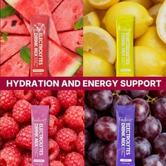 2pack Electrolyte Hydration Packets Best Electrolytes Drink Mix, Sugar Free 40ct
