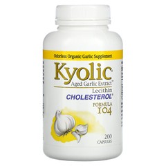 Wakunaga – Kyolic Aged Garlic Extract with Lecithin 200 Capsules Dairy-Free,