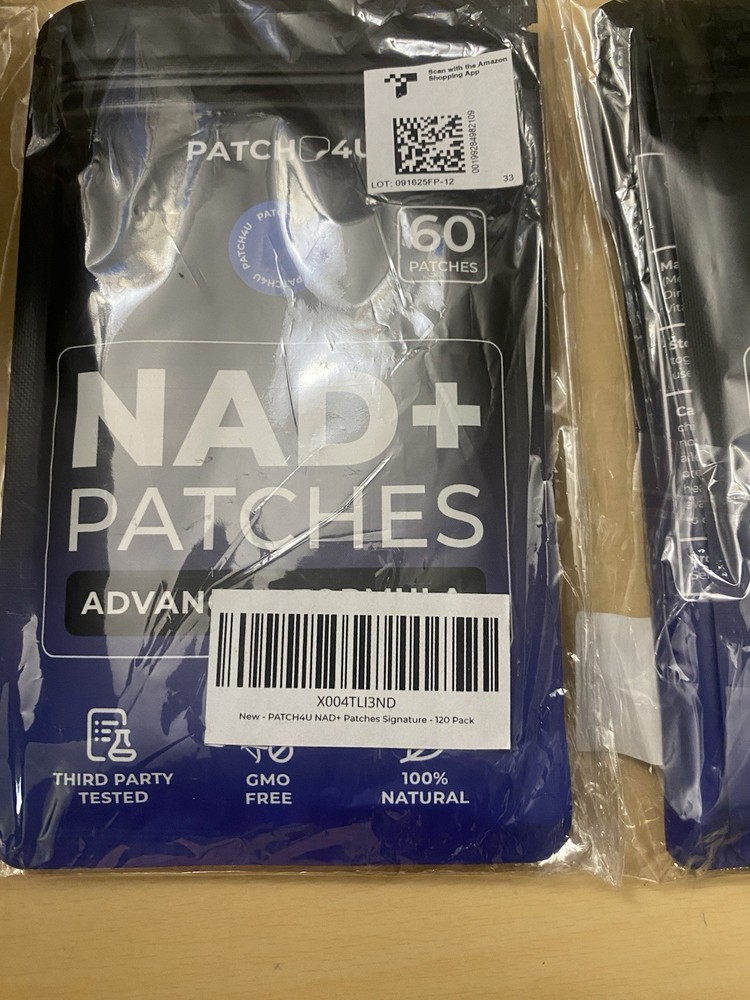 New Sealed Lot 2 Pk 120 Total NAD NAD+ Patches Aging Mind Energy Support 10/2027