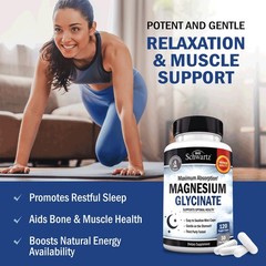 BioSchwartz Magnesium Glycinate 500mg Capsules (120 120 Count (Pack of 1)