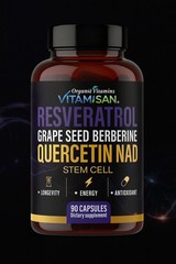 Resveratrol Quercetin NAD Grape Seed Berberine Stem Cell Energy Antioxidant 90
