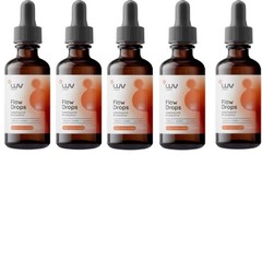 `1-5x LUV Health Flow Drops Adaptogen Mushroom Blend Peach Watermelon 1oz