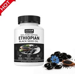 Ethiopian |Gluten-Free, Seed Softgels Oil |4.64% Thymoquinone Black 60 capsules