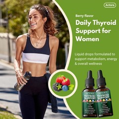 Savari Actora Thyroid Support Liquid Drops w/ Selenium Zinc Iodine L-Tyrosine