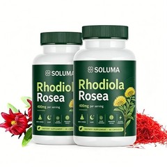 Soluma Rhodiola Rosea, 400mg Per Serving With Bioperine, 60 Capsules (1-3Set)