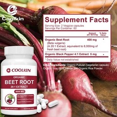 Beet Root 8000mg – Aids Circulation,Blood Support,Heart & Cardiovascular Health
