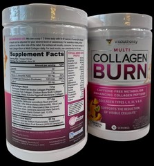 2x Vitauthority Multi Collagen Burn Cellulite Metabolism Peptides Tropical Punch