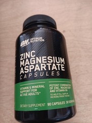 Optimum Nutrition Zinc Magnesium Aspartate 90 Capsules Supplement Exp 02/2028
