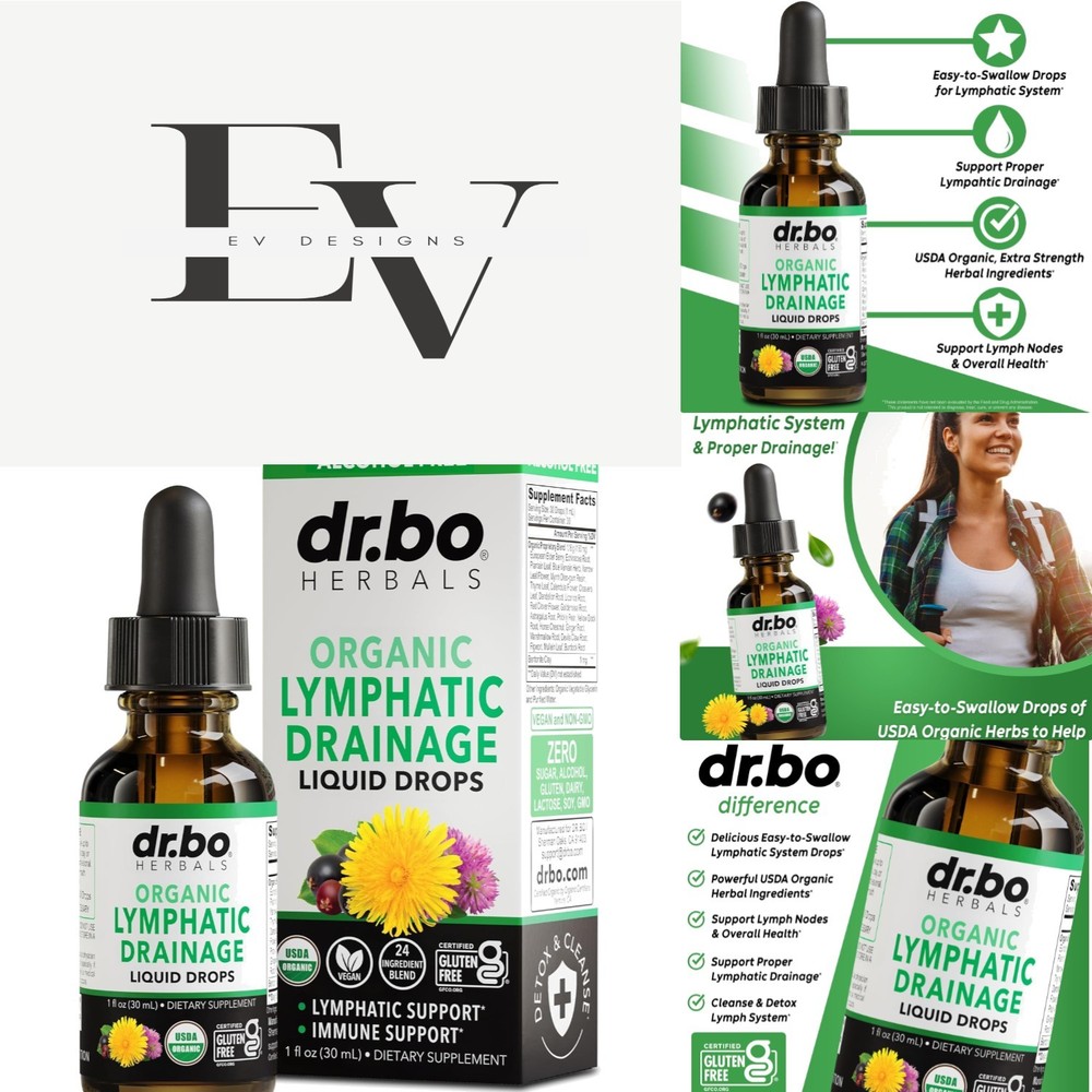 Non-GMO Lymphatic Detox Drops – 1oz Organic Herbal Blend for Wellness