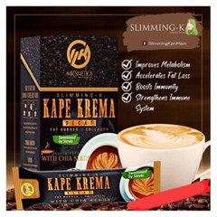 2 Boxes Slimming-k KAPE KREMA Decaf Fat Burner + Collagen w/ Chia Seeds