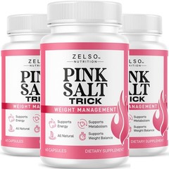 (3 Pack) Pink Salt Trick Capsules – Original PinkSalt 60 Count (Pack of 3)