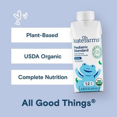 Organic Pediatric 1.2 High Calorie Vanilla Nutrition Shake, 12g Protein, 27 V…