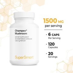 Supersmart – Champex Mushroom Agaricus Bisporus Extract 1500 Mg Per Day – Body