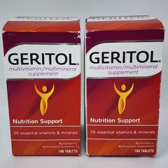 Geritol Multivitamin Multimineral Nutrition Support 100 Tabs per Bottle (2 Pack)