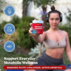 Berberine Gummies 60ct with Ceylon Cinnamon & Cider Vinegar – Supports