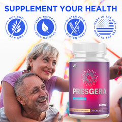 (5 Pack) Presgera Advanced Nerve Support Strength Formula Pres Gera 300 Capsules
