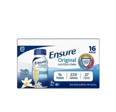 Ensure Original Nutrition Shake, 9g Protein, Vanilla, 8 fl oz – 16 Pack