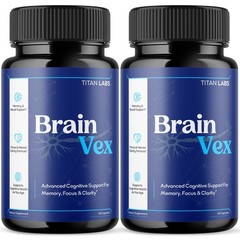 (2 Pack) BrainVex Nootropic All Natural Brain Supplement Brain Vex 120 Capsules