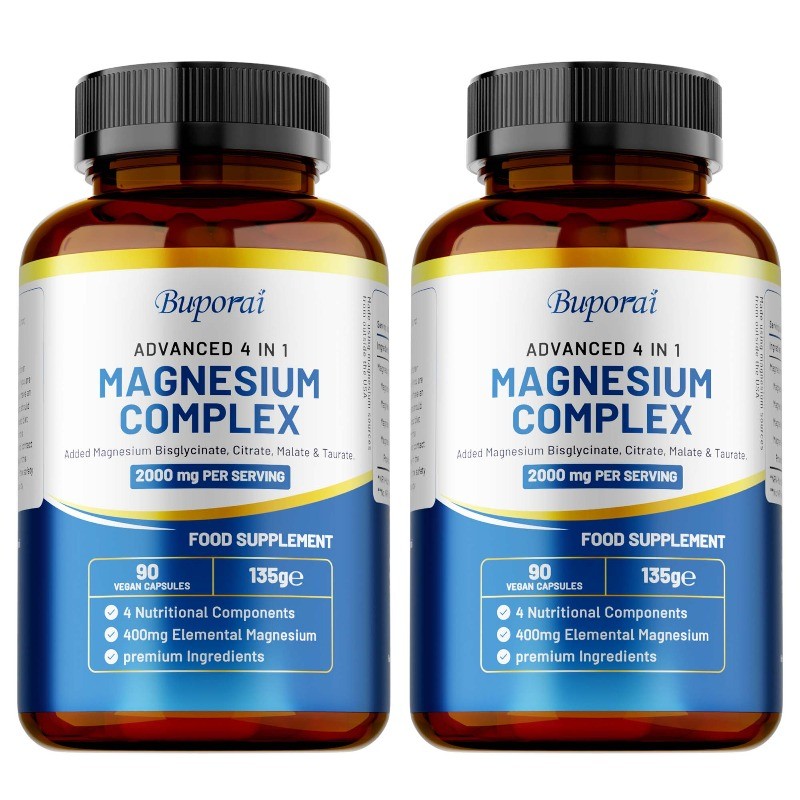 Magnesium 180pcs, High Absorption,Relieves Stress,Supports Bone and Heart Health
