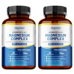 Magnesium 180pcs, High Absorption,Relieves Stress,Supports Bone and Heart Health