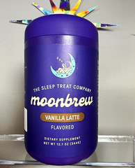Moonbrew Sleep Support Powder Vanilla Latte, Gluten-Free, No Melatonin 12.1oz
